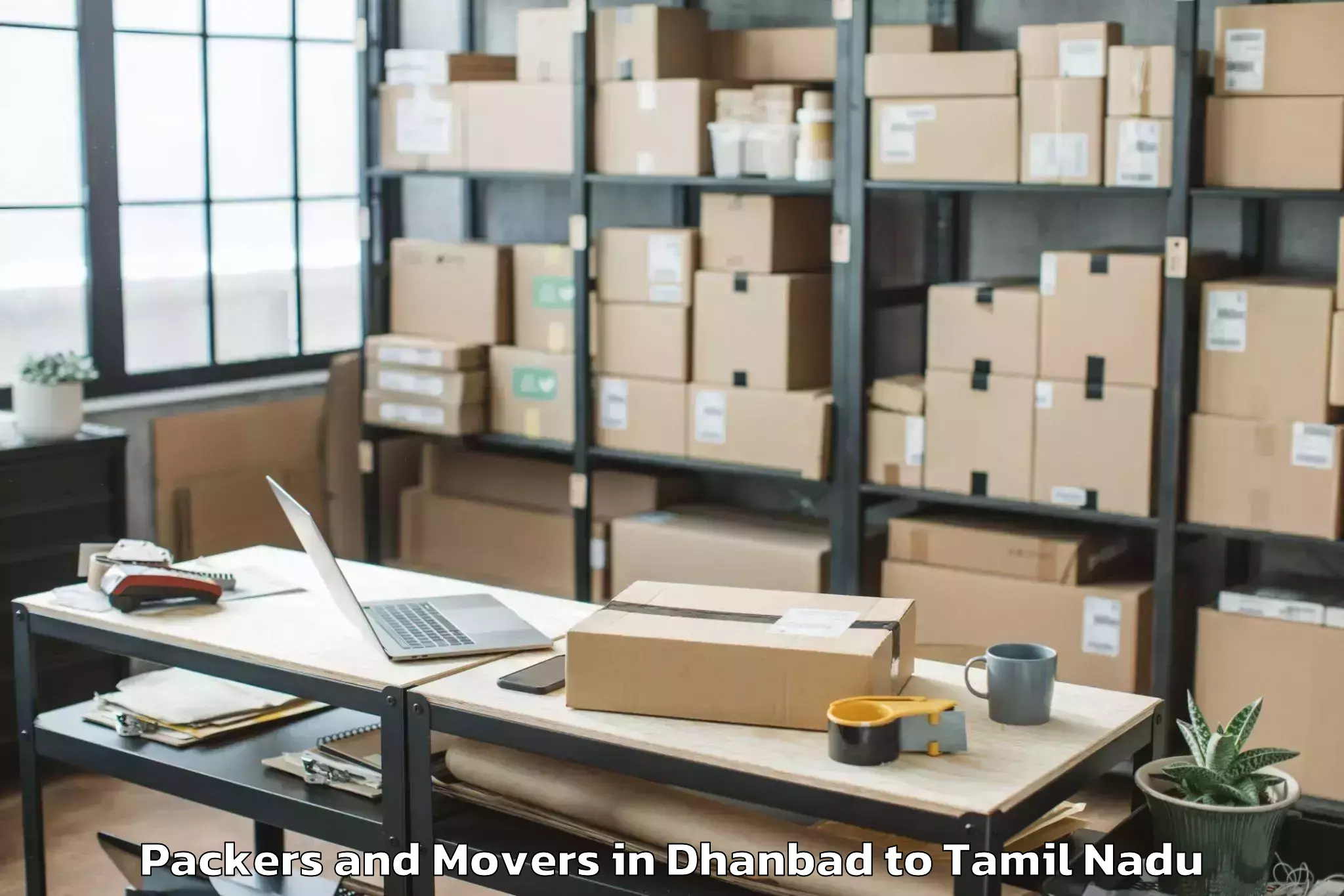 Professional Dhanbad to Central University Of Tamil Na Packers And Movers